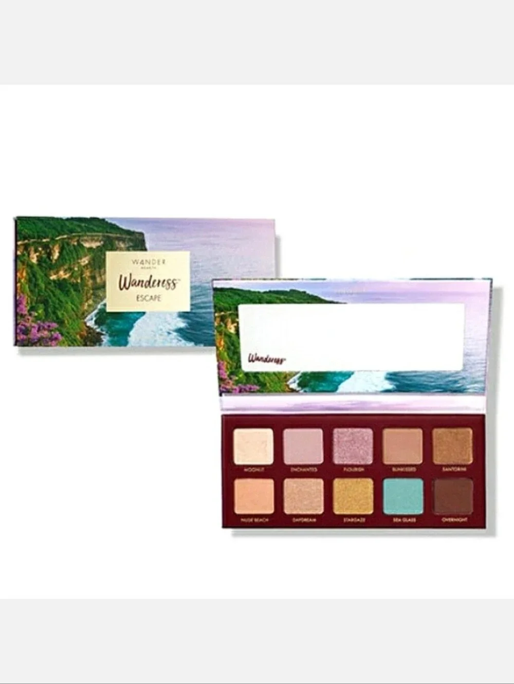 Wander Eyeshadow Palette - 10 Shade Pink & Teal Collection Brand New Full Size